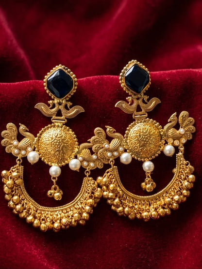 Kashmiri Heritage Chandbali Earrings