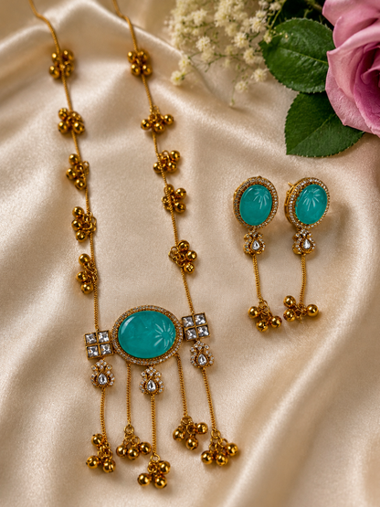 Noor-e-Kashmir Turquoise Necklace Set