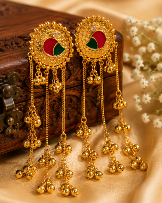 Noor Chakra Tassel Earrings