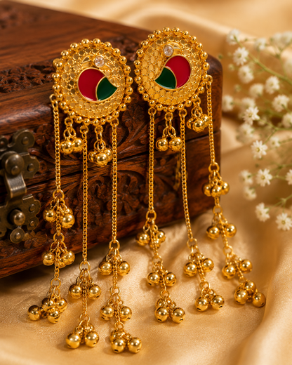 Noor Chakra Tassel Earrings