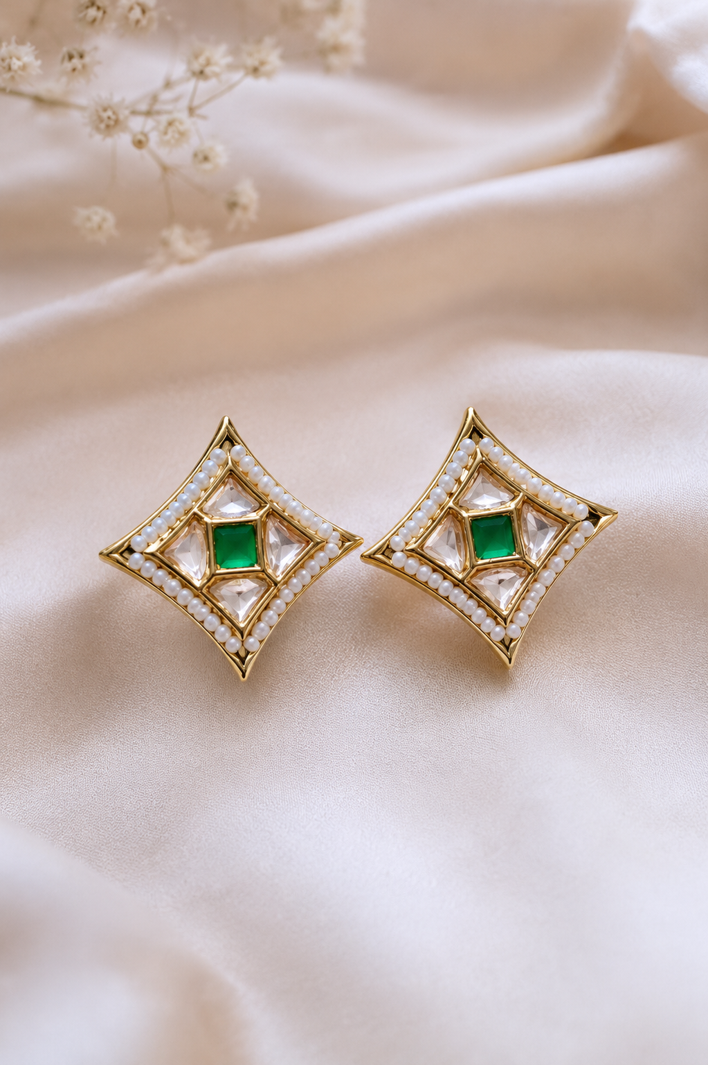 shaahi emerald motif tops