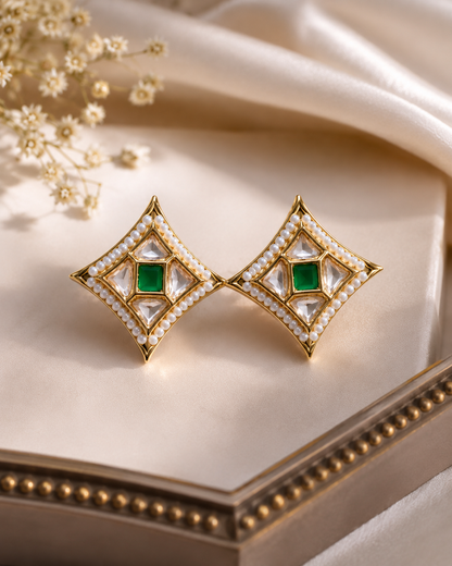 Shaahi Emerald Motif Tops