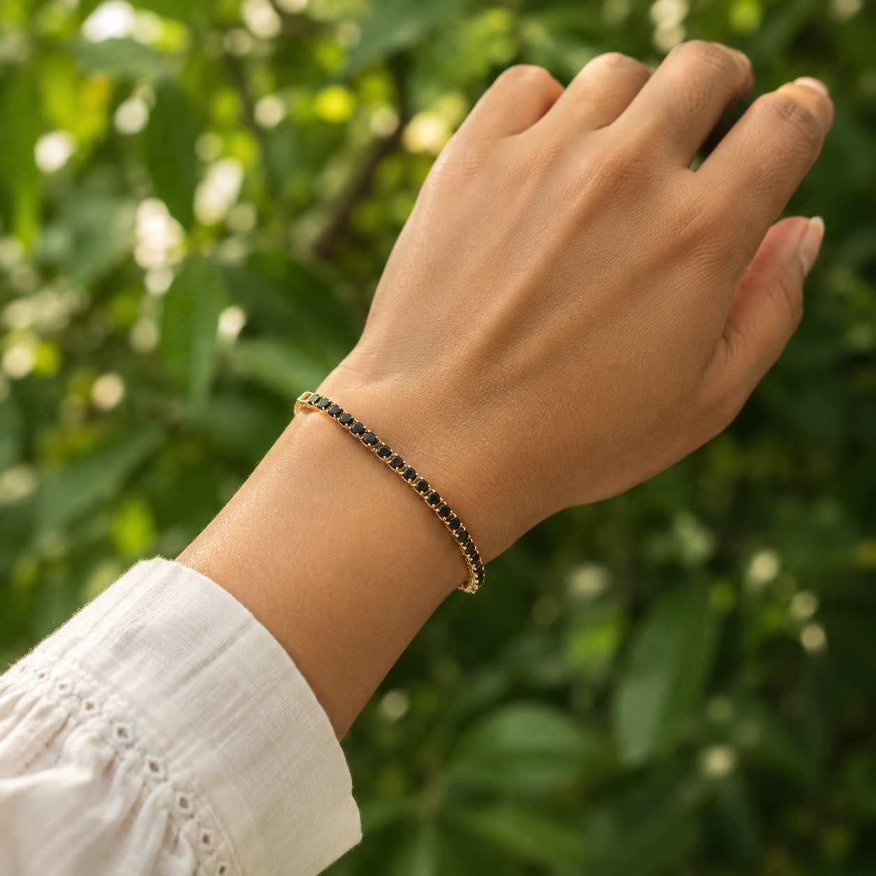 midnight noir tennis bracelet
