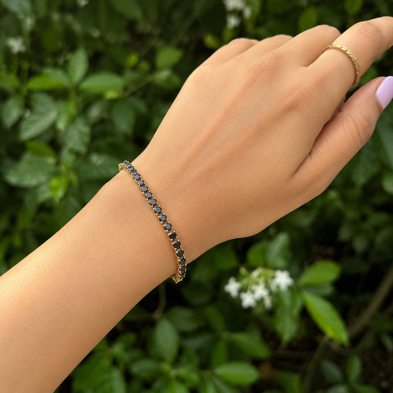 midnight noir tennis bracelet