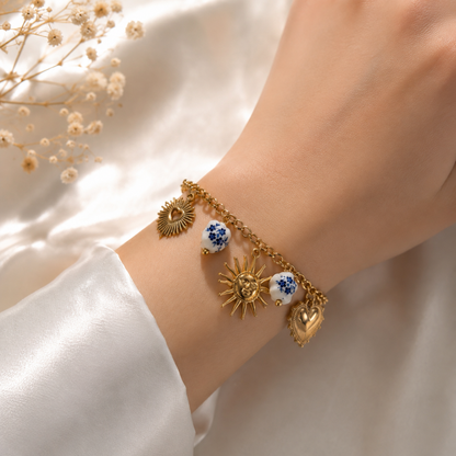 Celestial Charm Gold Bracelet