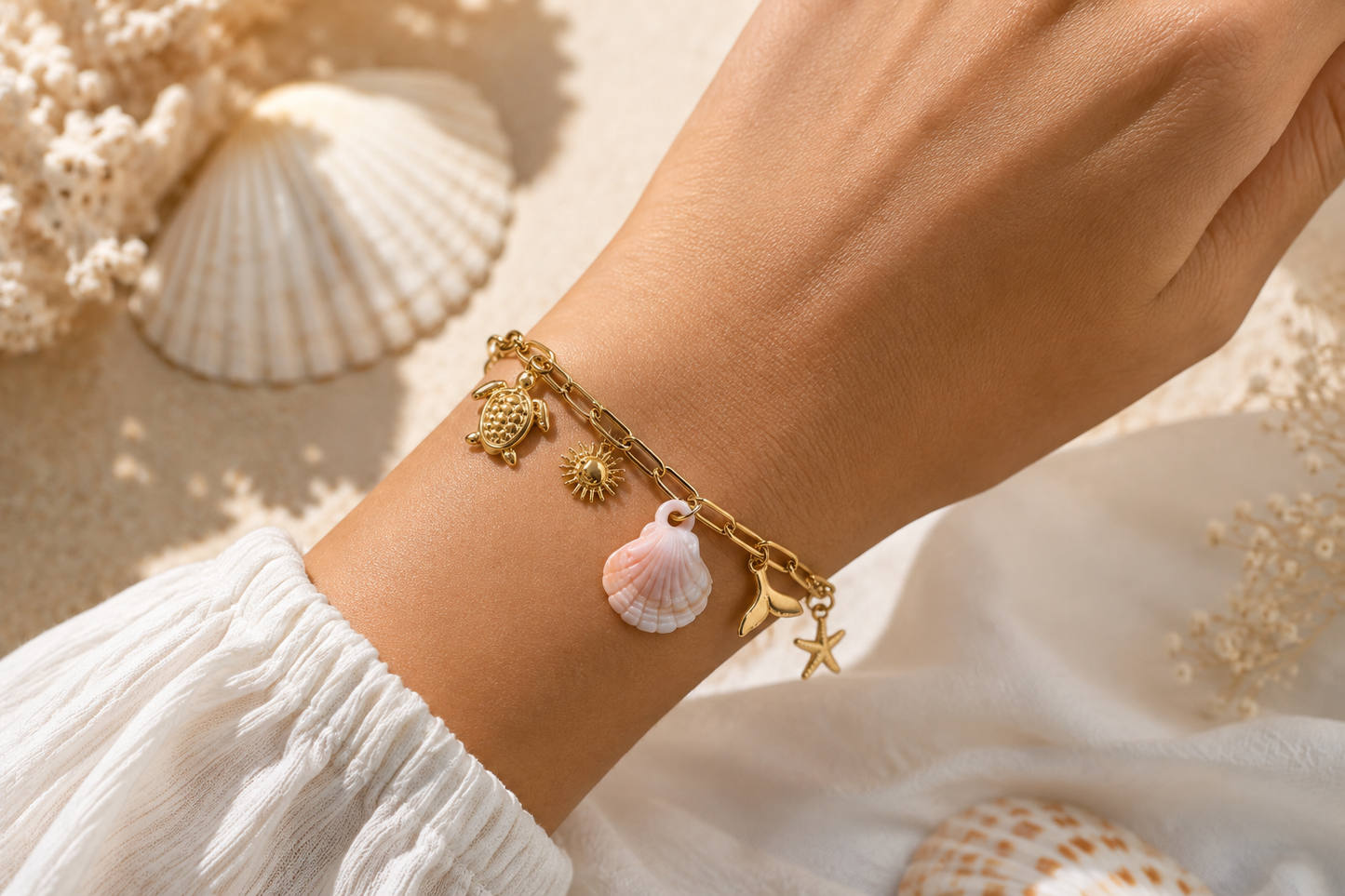 beach inspired charm collection