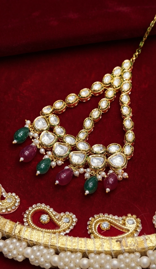 Traditional Polki Style Statement Passa