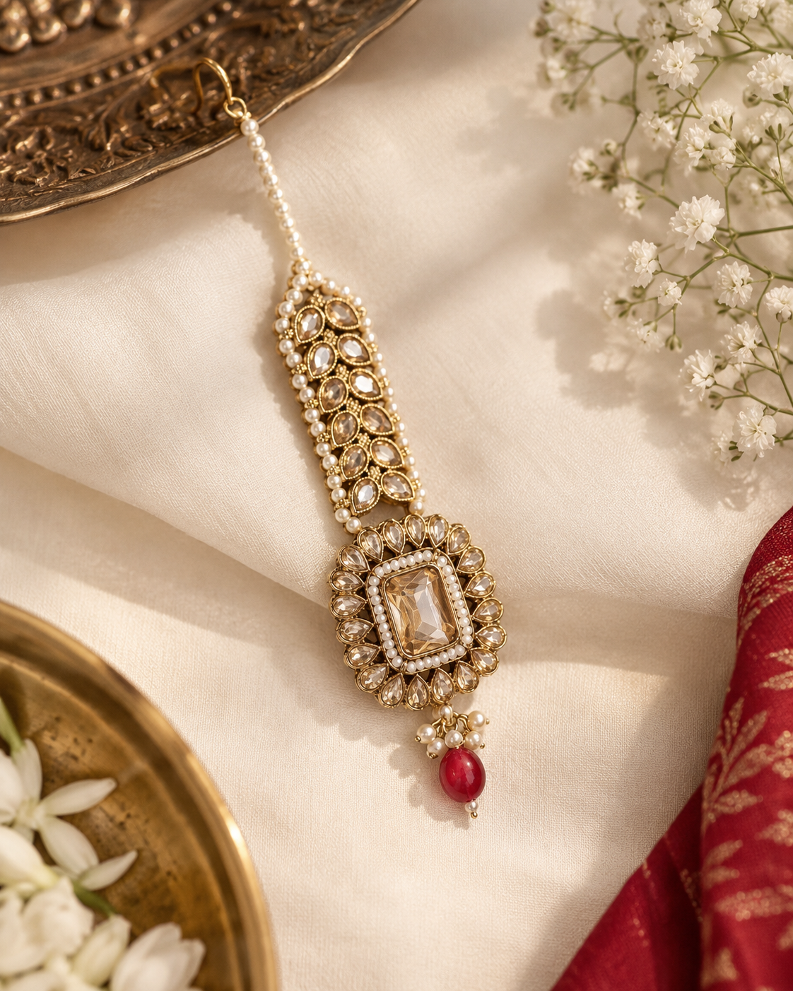 regal heritage kundan maang tikka