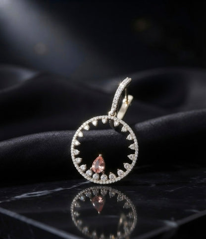 Celestial Halo Crystal Hoop Earrings