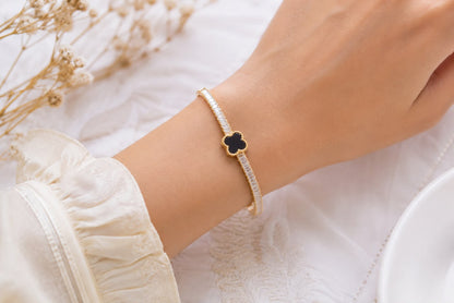 Midnight Clover Luxe Tennis Bracelet