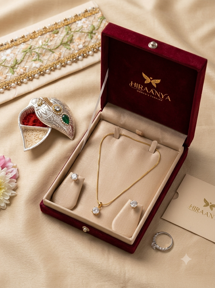 celeste solitaire pendant necklace set