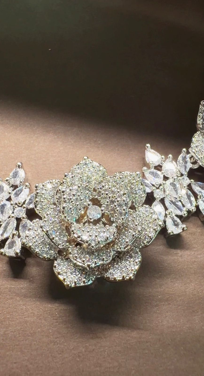 floral radiance diamond necklace set