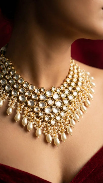NOOR-E-PEARL KUNDAN NECKLACE SET
