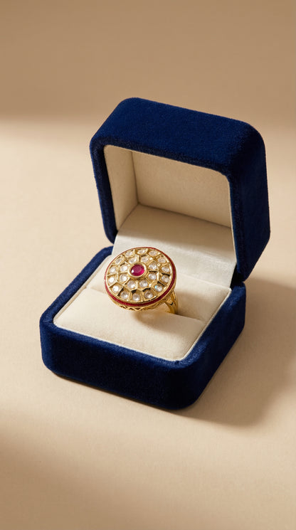 Imperial Emerald & Ruby Medallion Ring