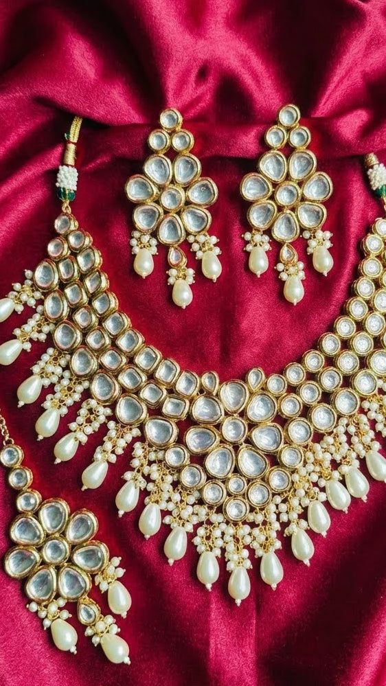noor-e-pearl kundan necklace set