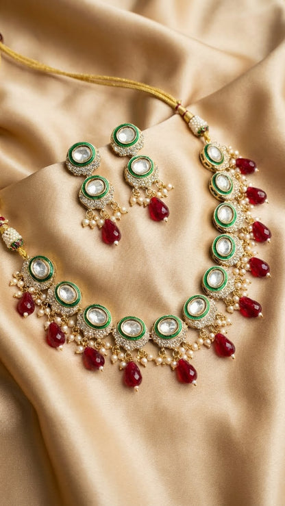 RUBY EMERALD HEIRLOOM NECKLACE SET