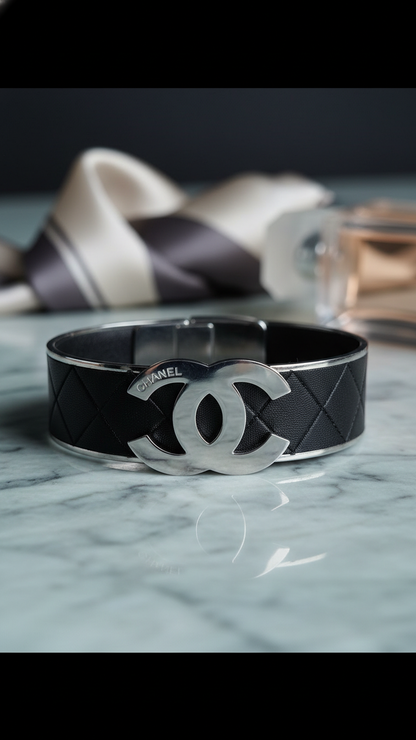 AUREVA NOIRLOCK™ ANTI-TARNISH LEATHER CUFF BRACELET