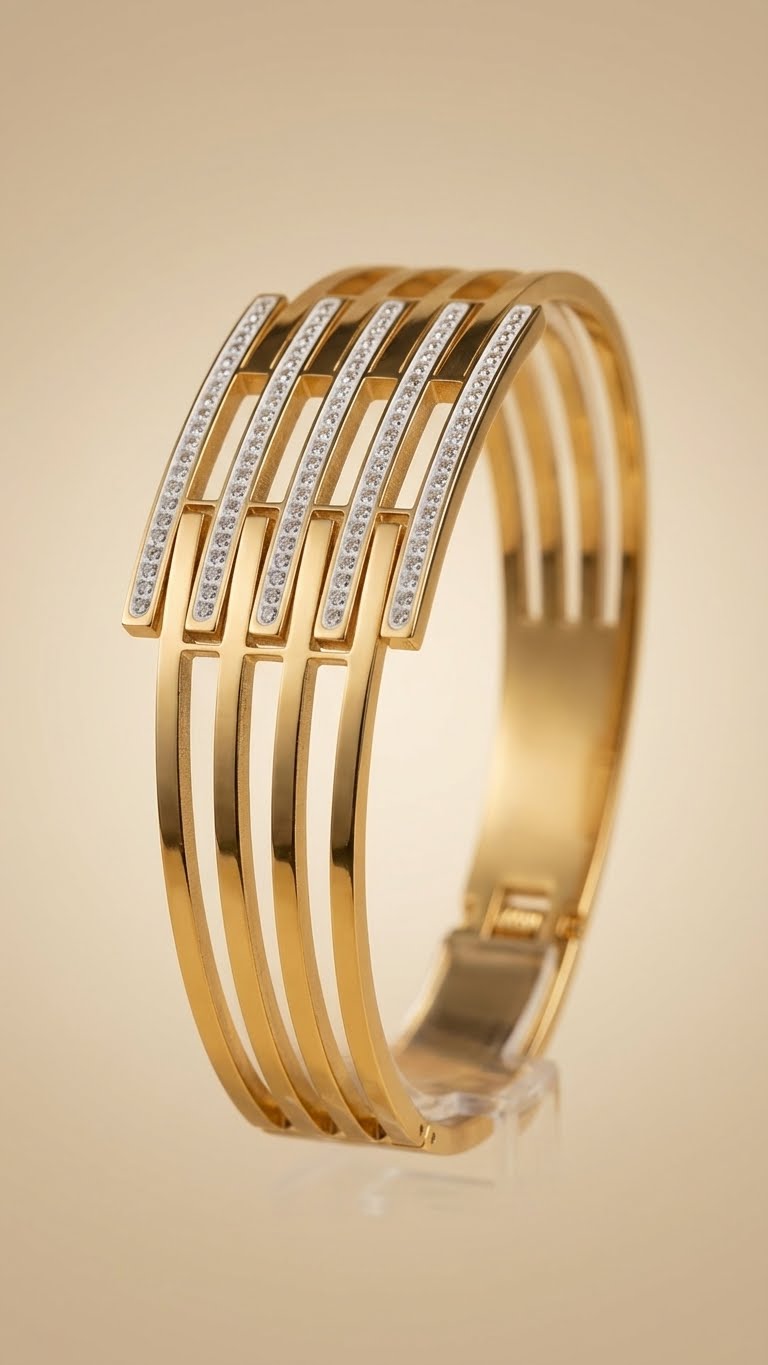 aureva strata™ anti-tarnish cuff bracelet