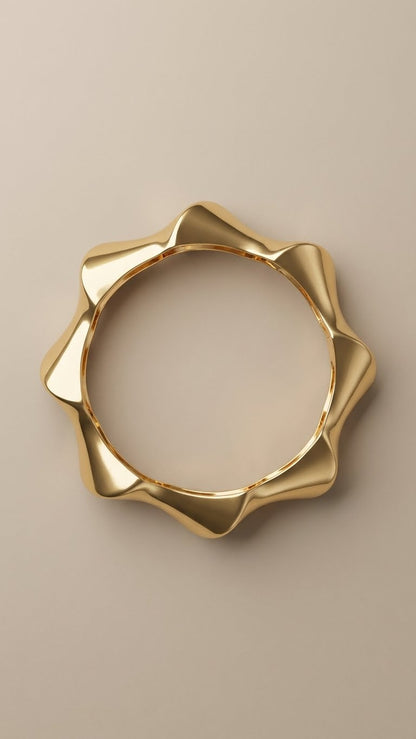 AUREVA SOLARA™ ANTI-TARNISH SCULPTED CUFF BRACELET