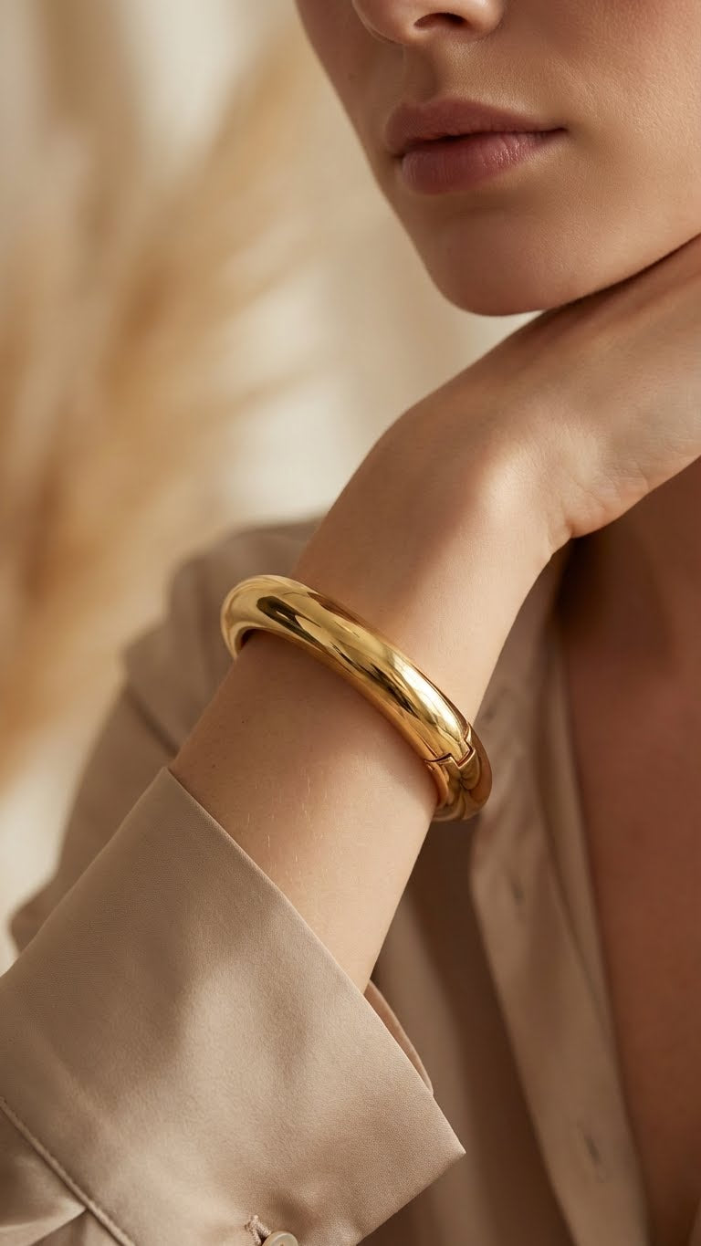aurelia mirage™ anti-tarnish gold bangle