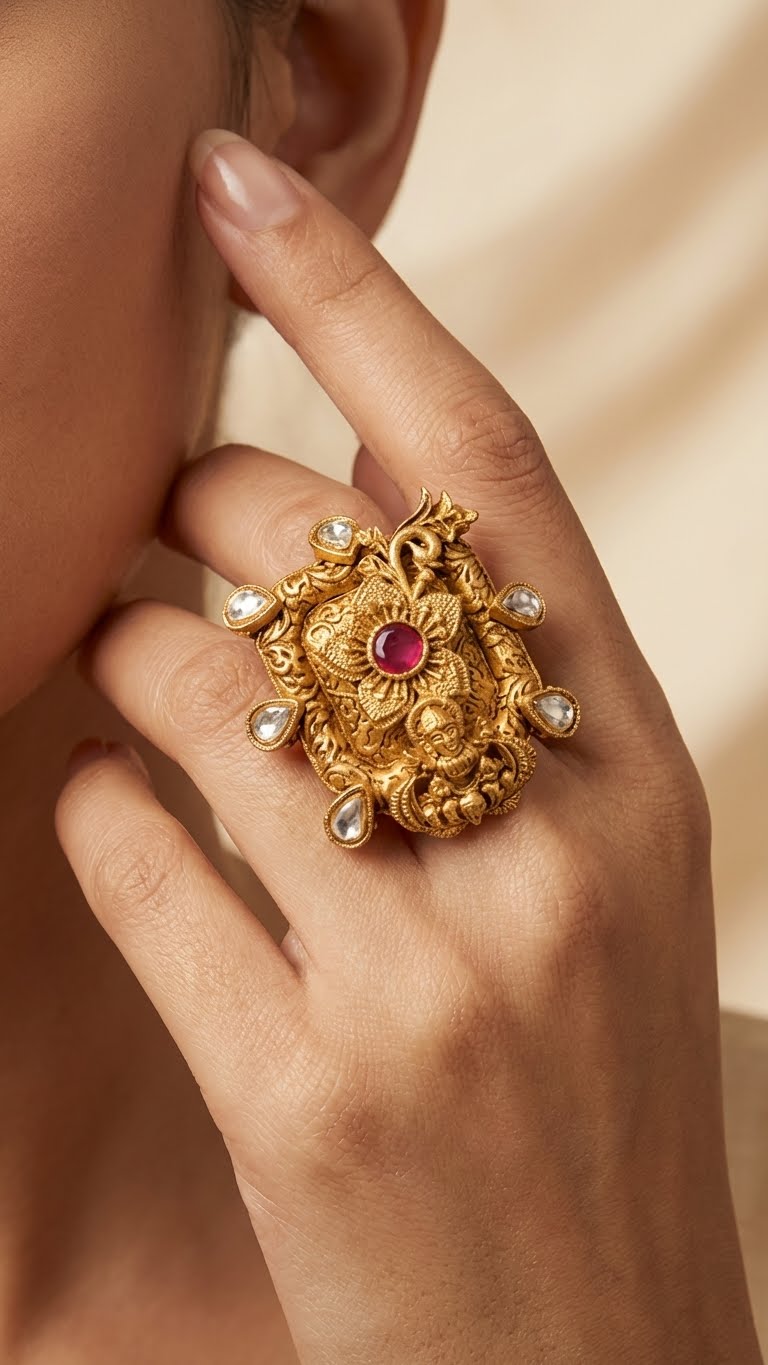 divine temple heritage statement ring