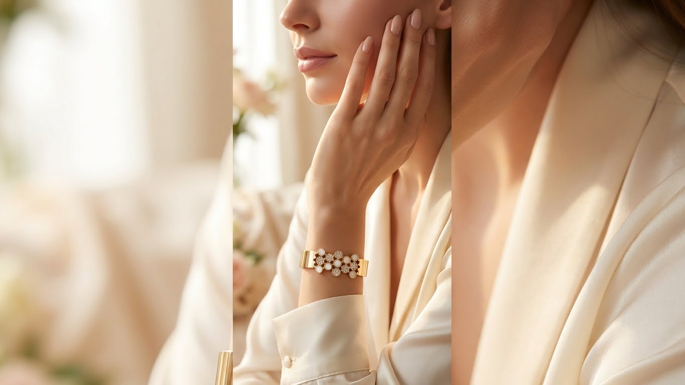 aureva celestiala™ anti-tarnish couture cuff bracelet