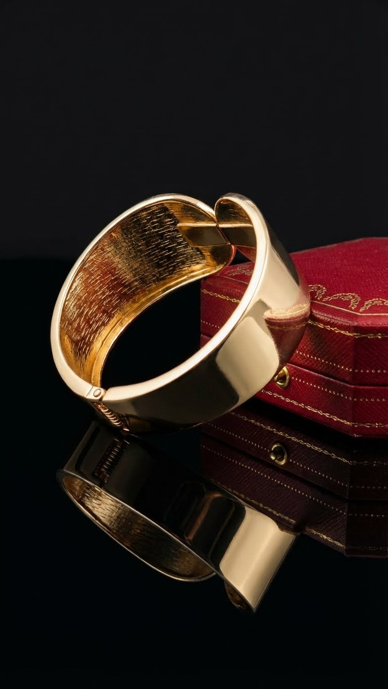 aureva regalia™ anti-tarnish hammered cuff bracelet