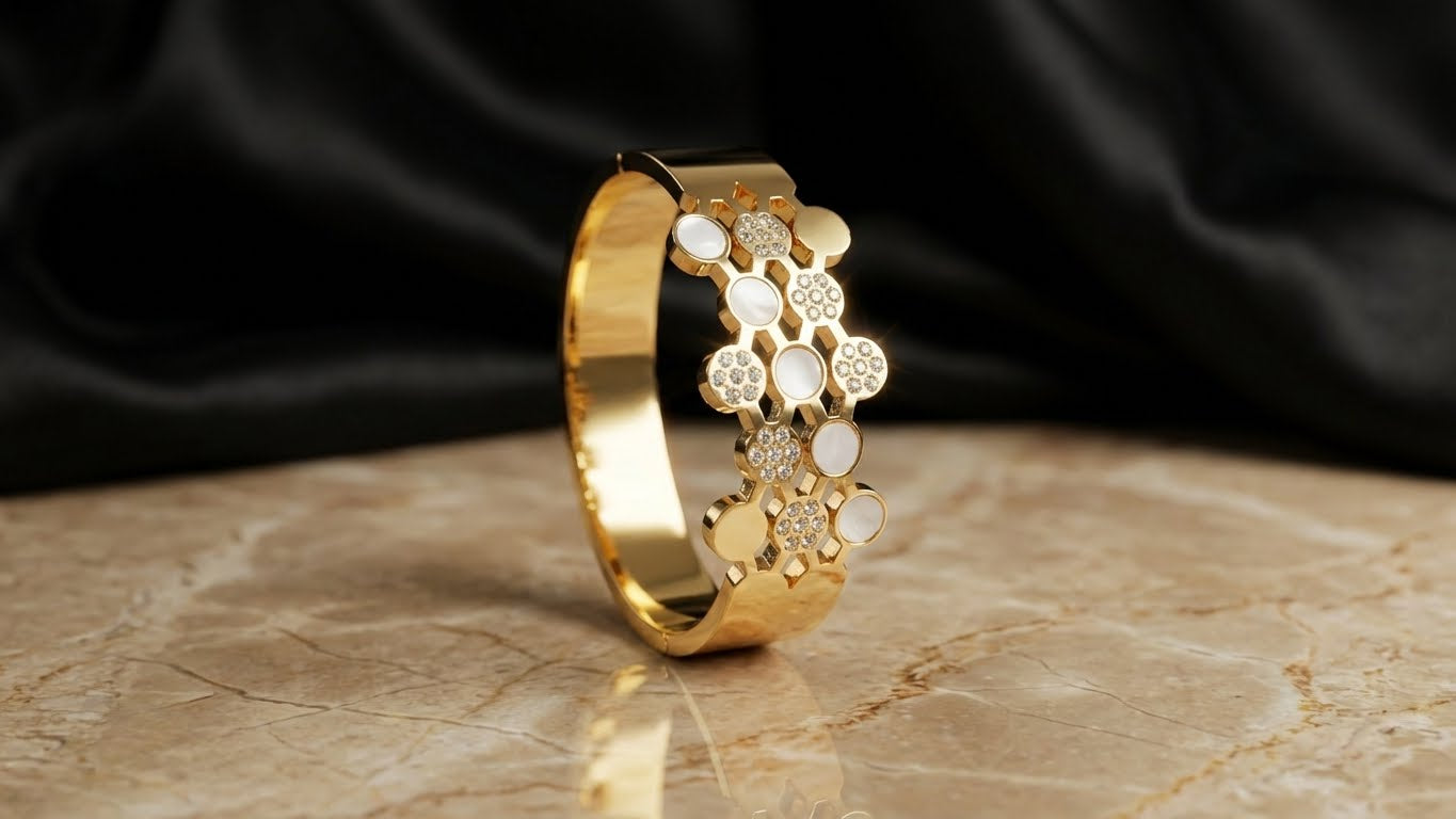 aureva celestiala™ anti-tarnish couture cuff bracelet