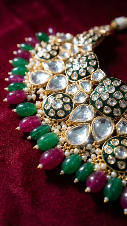 EMERALD RUBY KUNDAN CHOKER SET